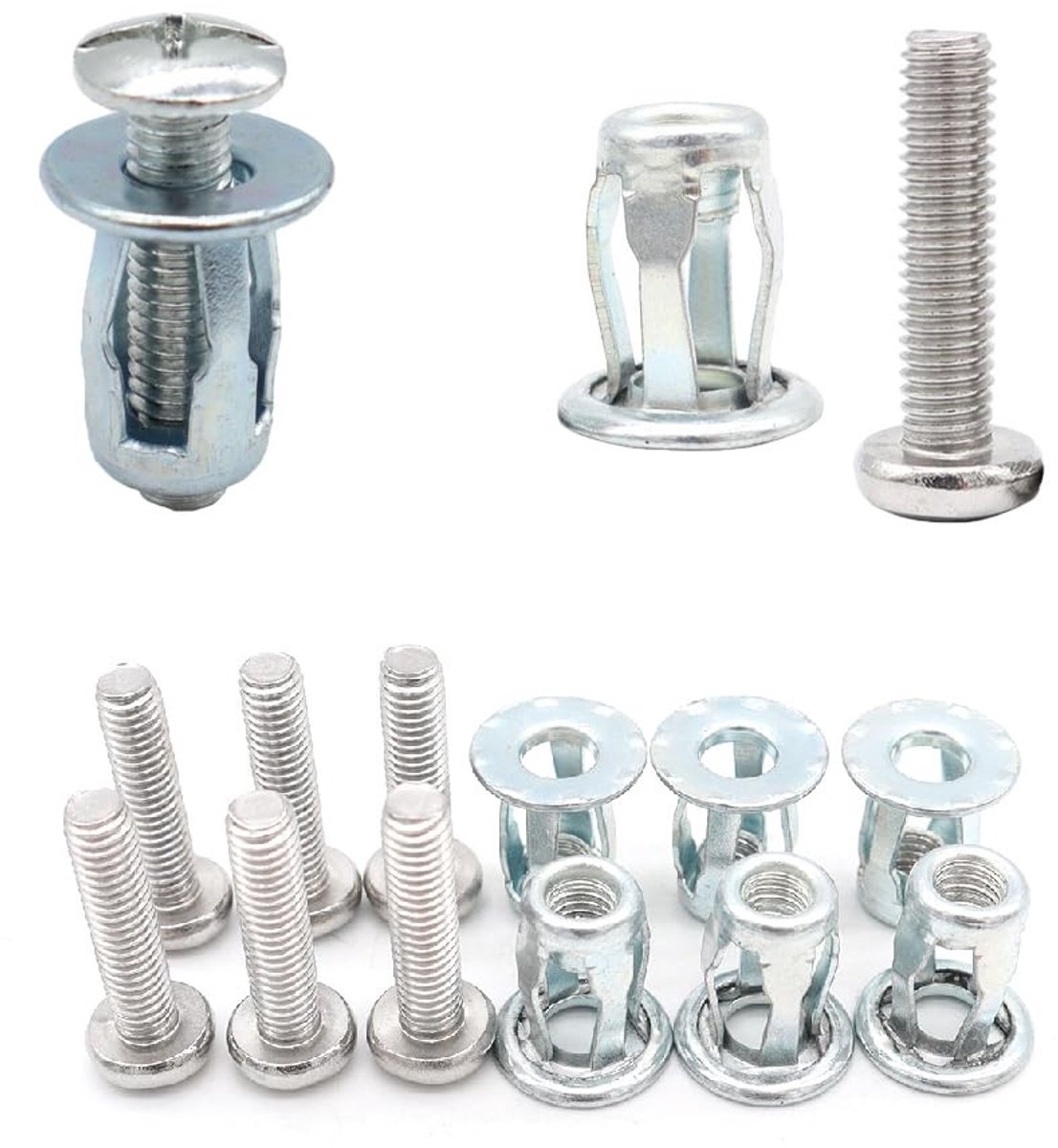Dailygoods- Holle Wandanker 12 Stuks - Heavy Duty Schroeven - Gipsplaat Bevestigingen - Koolstofstaal - Corrosiebestendig - Sterk Draagvermogen - Wandplug
