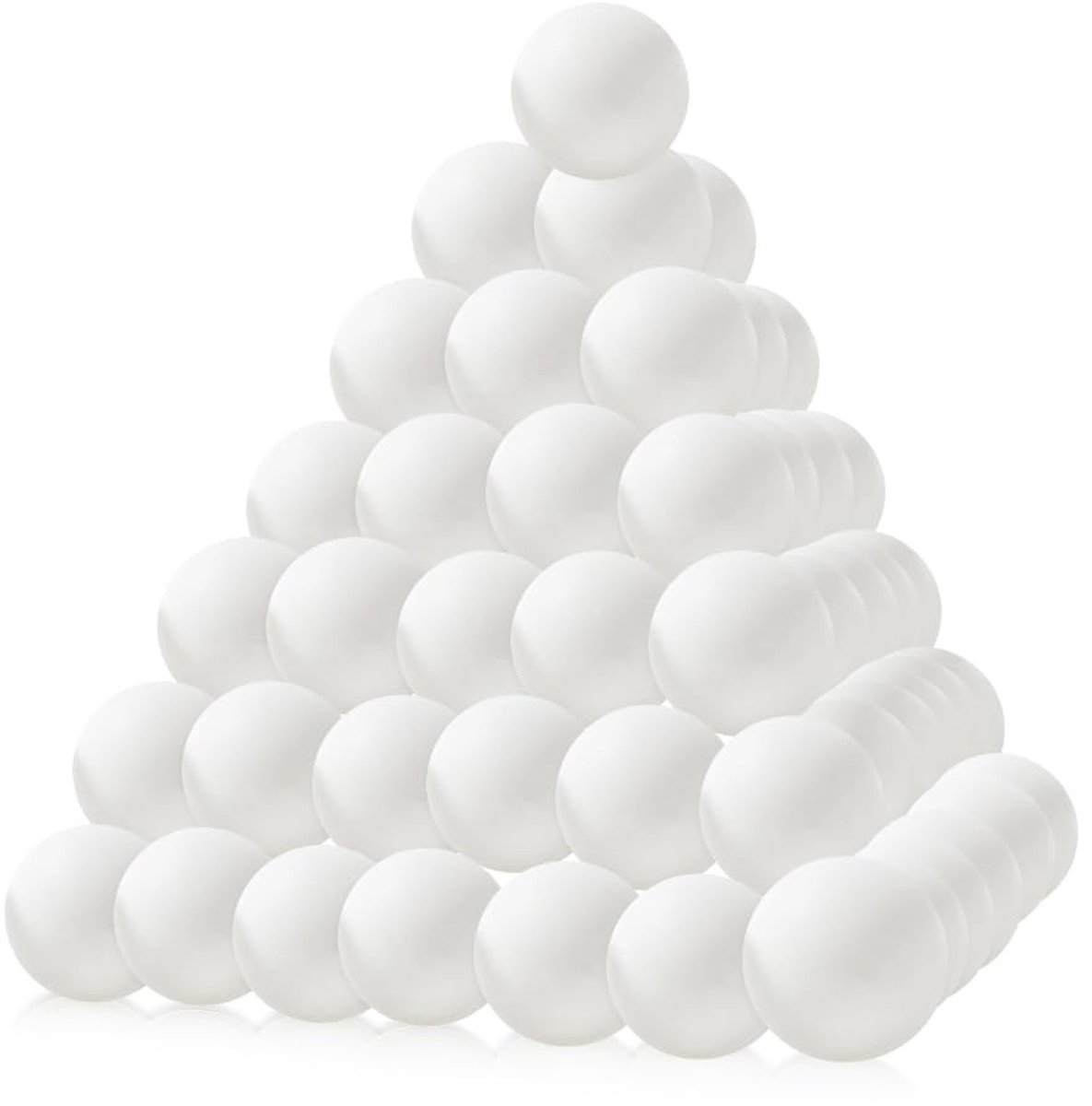 Dailygoods- Tafeltennisballen 50 Stuks - Witte Kunststof - Veilig en Milieuvriendelijk - Slijtvast - Geschikt voor Kinderfeestjes - Goede Spin en Controle - Pingpongballen