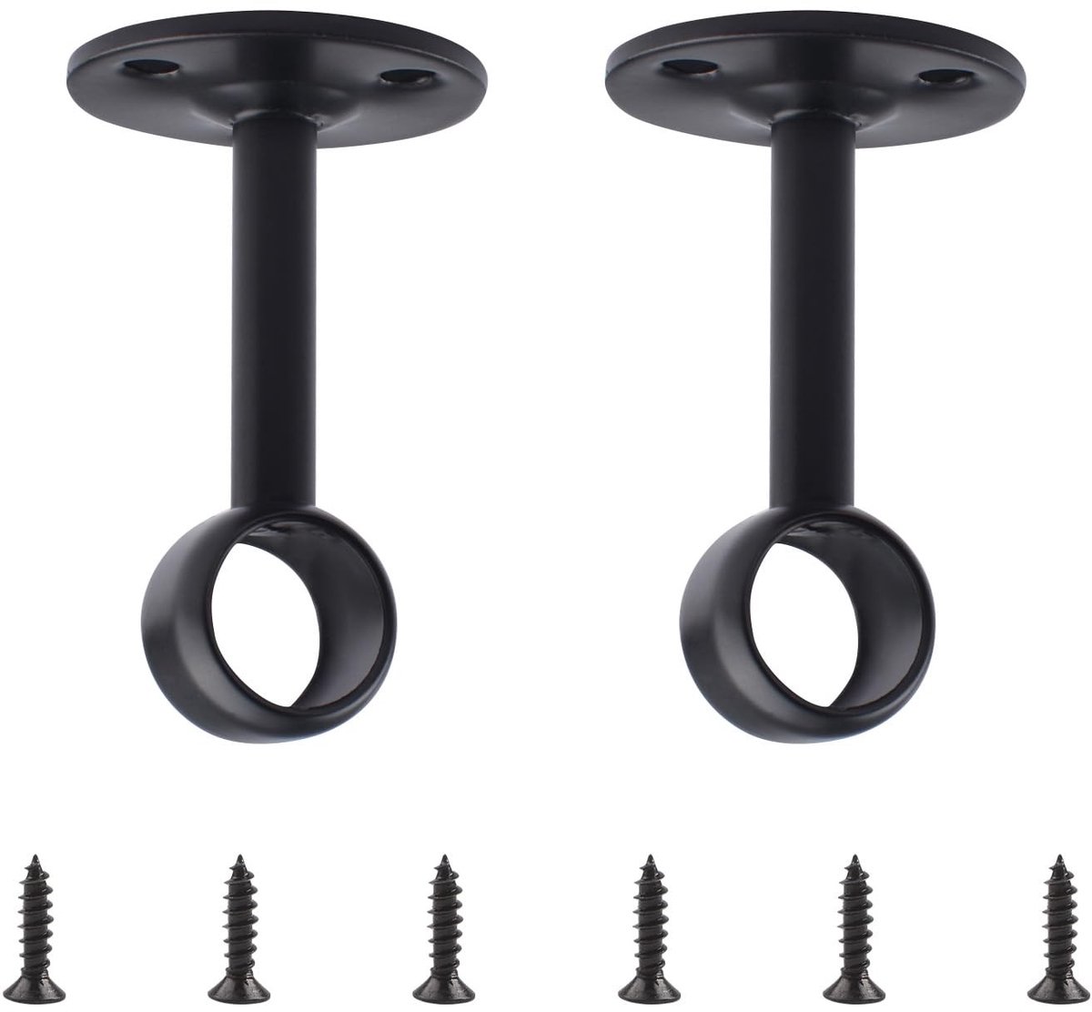 Dailygoods- Gordijnroedehouder Zwaar - Plafondgordijnroedehouder - Plafondmontagebeugel - Kaststanghouder - Roestvrij Staal - Binnendiameter 16 mm - Gordijnbeugel