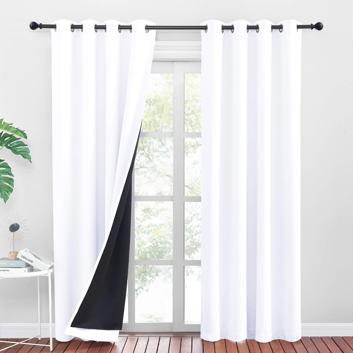 Verduisteringsgordijnen 140x245cm - 100% Lichtdoorlatend en Isolerend - 2 Stuks - Wit