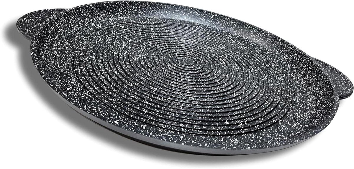 Paellapan Rond Koekenpan Grote Maaltijden Bereiden Lichtgewicht Aluminium 365 cm Diameter Zwart