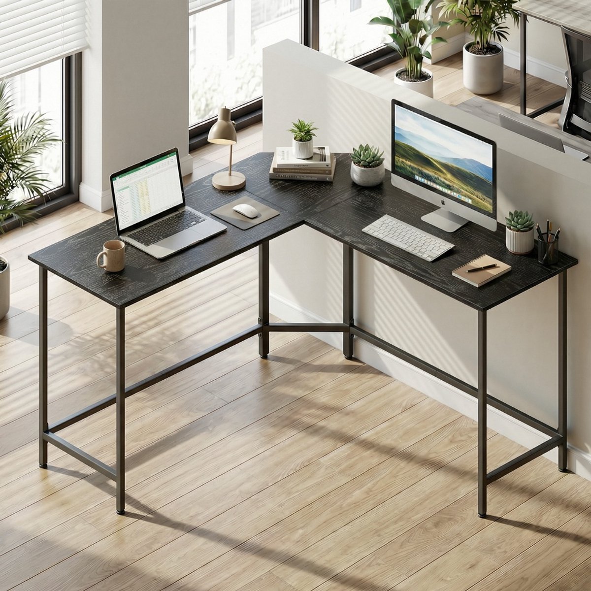VASAGLE - Bureau - L-vormig Bureau thumbnail 4