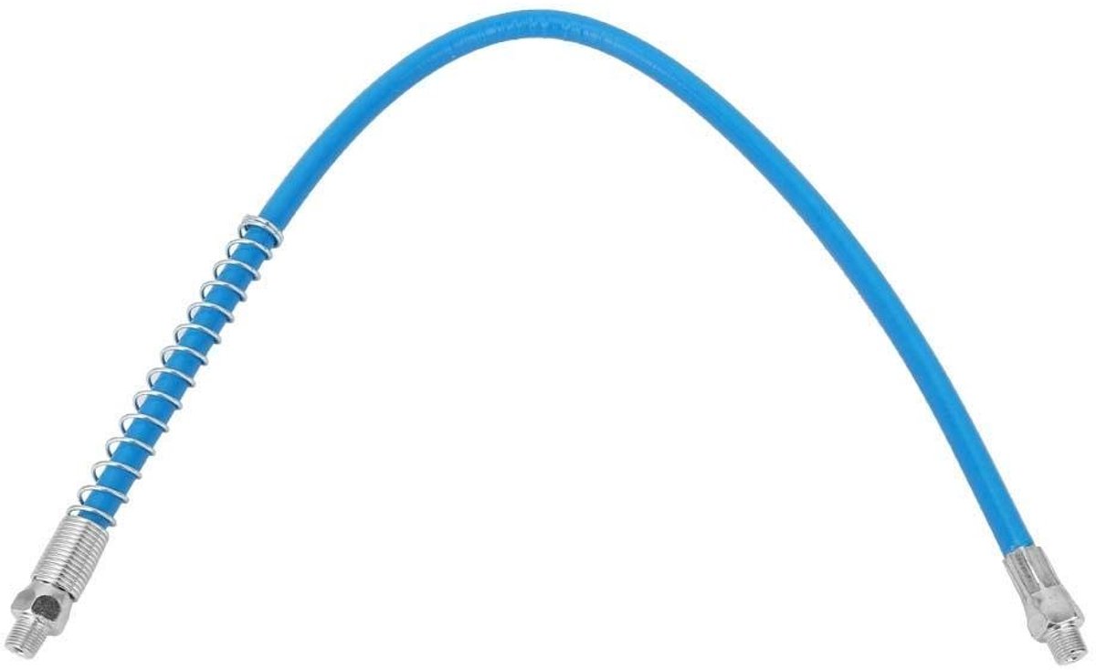 Dailygoods- Vetspuit Slang Roestvrij Staal - Handmatige Vetgereedschappen - Hoge Druk - Slanglengte 51 cm - Lichtgewicht 103 g - Geschikt voor Krappe Ruimtes - Vetpers