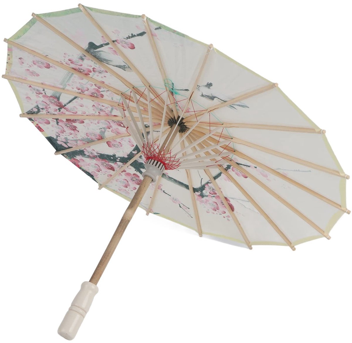 Dailygoods- Paraplu Handgemaakt - Oosterse Parasol - Pruimenbloem Patroon - Opvouwbaar Ont