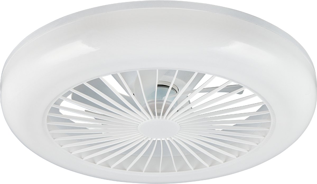 Fantiluxe - Mette - Plafondventilator met verlichting - Wit - Ø45cm - Afstandsbediening - Met lamp - Plafond ventilator - Slaapkamer – foto 6