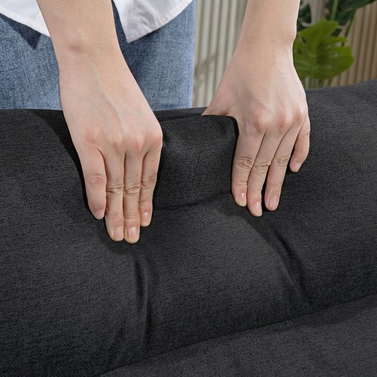 HOMCOM Vloerstoel - Polyester - 70x72x56cm - Zwart van HOMCOM — afbeelding 5