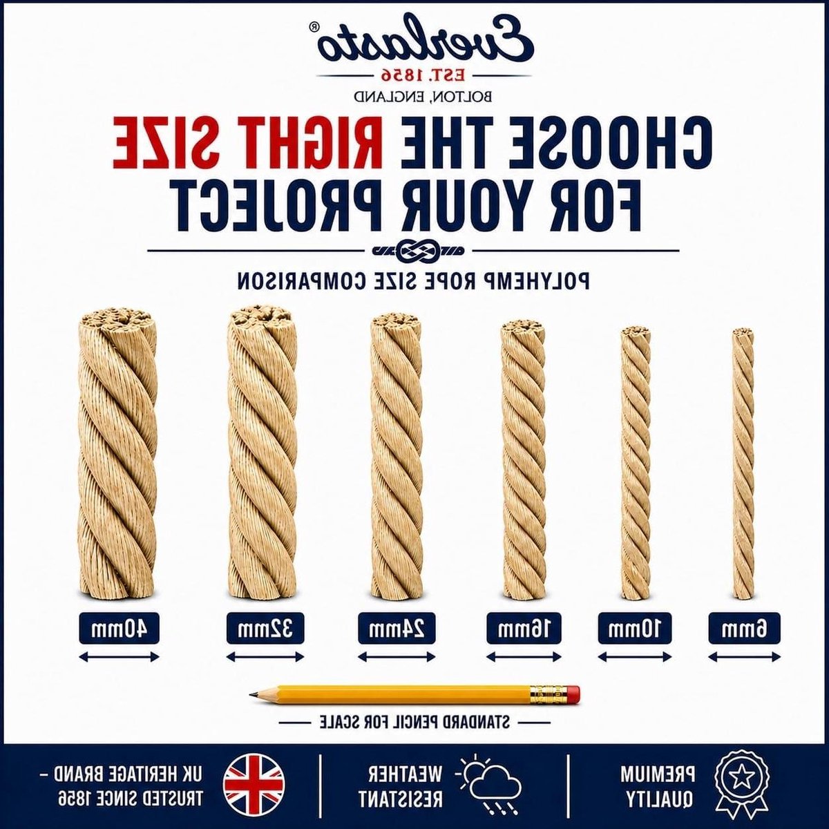 Synthetisch Touw - Polyhemp Touw - Dek aanleggen - Hennep look - 10mm x 50m - Niet gespecificeerd