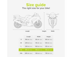 Velmia motorzeil outdoor & indoor (maat XL) scooterzeil waterdicht, wintervast, krasvrij en hittebestendig – ALS BESTE UIT DE TEST