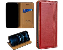 Telefoonhoesje Flip Cover - Stand Case - Films Kijken - Met Kaarthouders - N.v.t. - Rood