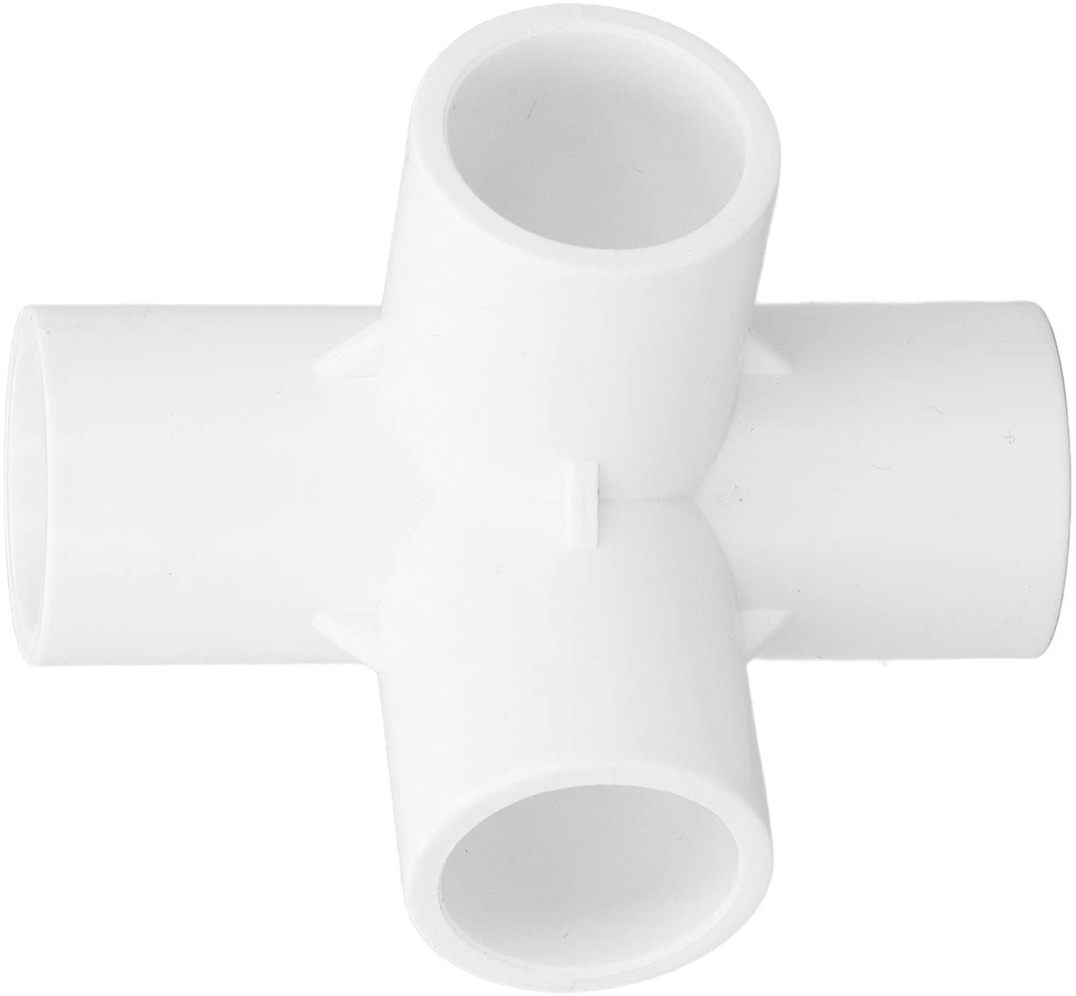 Dailygoods- PVC Fitting 4-Weg - 10 Stuks - 25mm Binnendiameter - Kunststof Connector - Lichtgewicht - Eenvoudig te Installeren