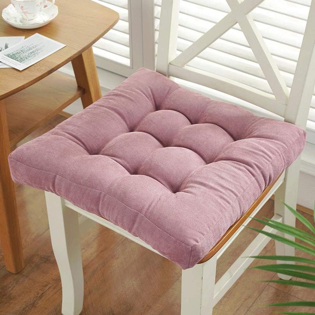 Antislip Stoelkussen - Zitkussen Corduroy - Comfortabel Zitten - Heupvormend Ontwerp - 50
