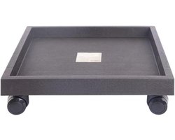Plantenpot Dolly - Verrijdbare bak - Planten Verplaatsen - Sterk Hars Materiaal - 29 cm - Bruin