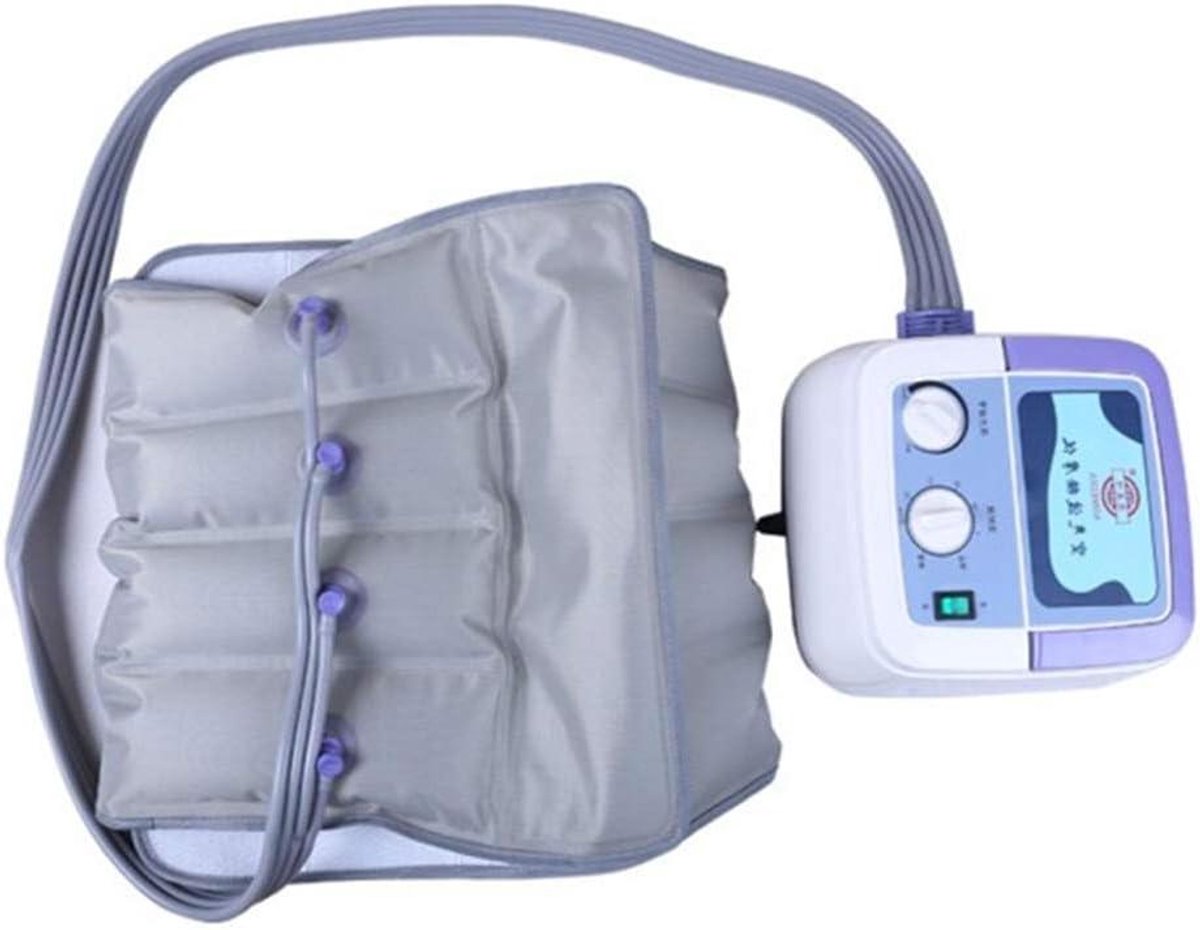 Luchtcompressie Massager - Been Arm Taille - Bloedcirculatie Verbeteren - 4 Airbags - 0-30 Min Instelbaar - Grijs