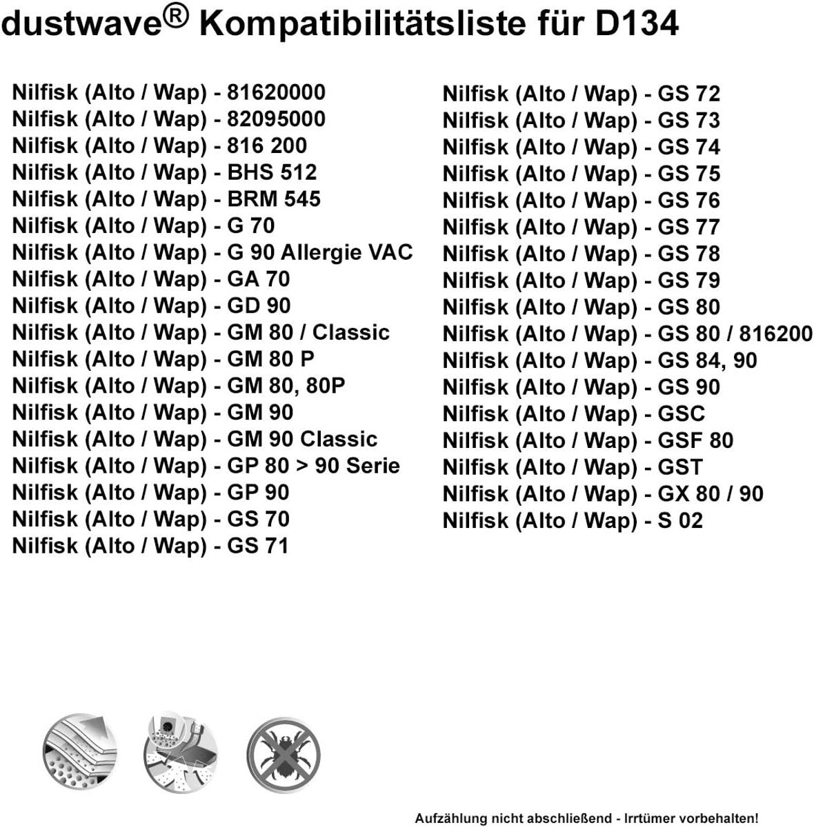 Stofzuigerzakken - Stofzakken Vlies - Stofvrij Houden - Perfecte Pasvorm - 40 Stuks - Wit