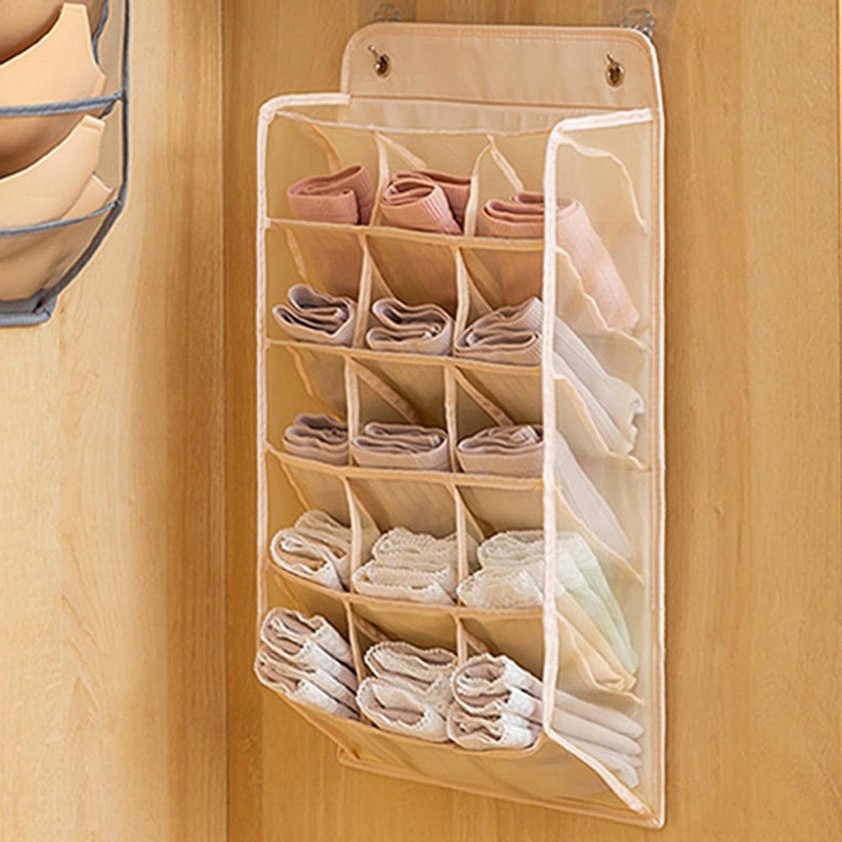 Kleding Organizer - Opberger Kast - Ruimte Besparen - Veelzijdig Gebruik - 15 Vakken - Beige