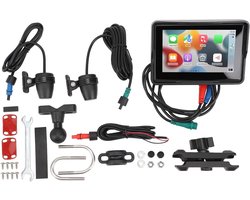 Motor Recorder - Dashcam Motor - Veilig Rijden - Dubbele HD Camera - 5 Inch Touchscreen - Zwart