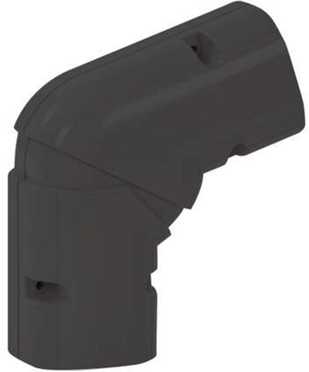 Bocht 45-90° Verstelbaar Plat PVC Zwart Inoac NX-75-Z 75 mm