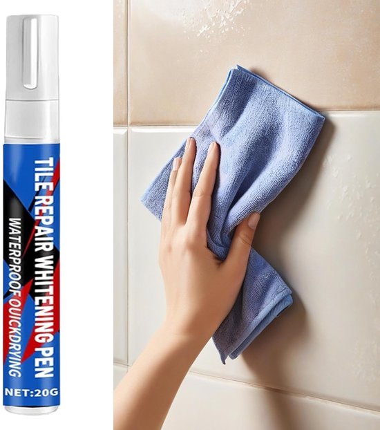 Voegenmarker Stift - Tegel Reparatie - Voegen Opfrissen - Waterdichte Vulling - 20 g - Wit — afbeelding 3