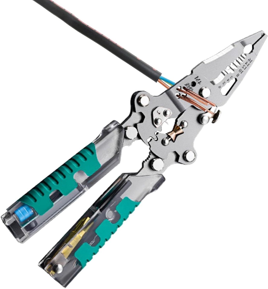 Draadstripper Kabelstripper - Multifunctioneel Gereedschap - Onderhoud en Reparatie - Geïntegreerde Schroevendraaier - 13.5 cm - Niet gespecificeerd