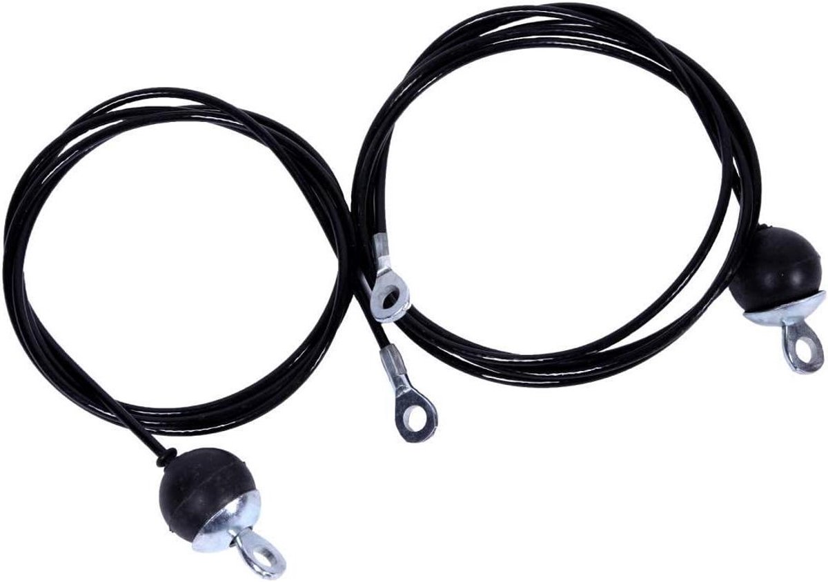 Kabelset Lat Pulley Station - Pulley Kabels - Kracht Training - Hoge Belasting - 2415 cm - Zwart Grijs