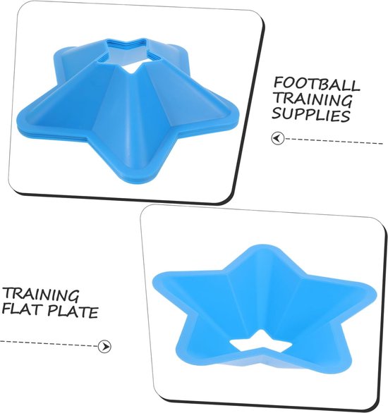 Voetbal Trainingsschijven - Markeringsborden Kegels - Sporttraining Verbeteren - Sterke Taaiheid Valbestendig - 17.5x17.5x5 cm - Blauw — afbeelding 4