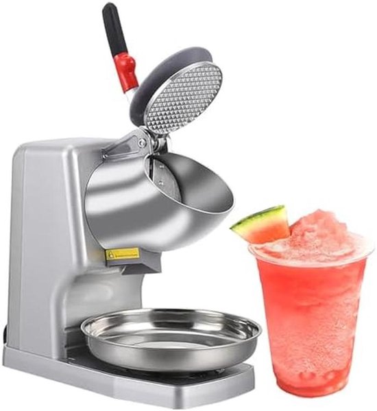 Elektrische IJscrusher - Schaafijsmachine Sneeuwkegelmachine - Cocktails Maken - Spatbescherming Automatische Uitschakeling - 100 kg/u - Geel — afbeelding 5