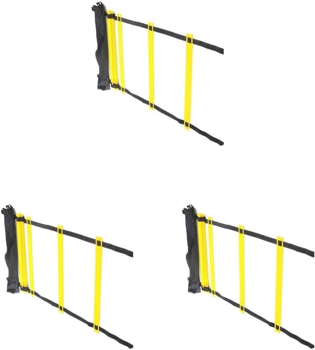 Trainingsladder Voetbal - Wendbaarheid Ladder - Sport Training - Duurzaam PP Materiaal - 3.5m - Geel