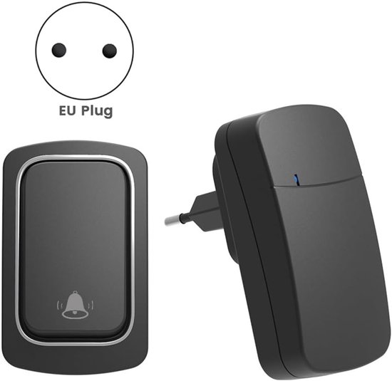 Zelfaangedreven Draadloze Geen Batterij Waterdichte Chime Ring Ouderen Beller Huisbeveiligingsapparaat EU-Stekker — afbeelding 4