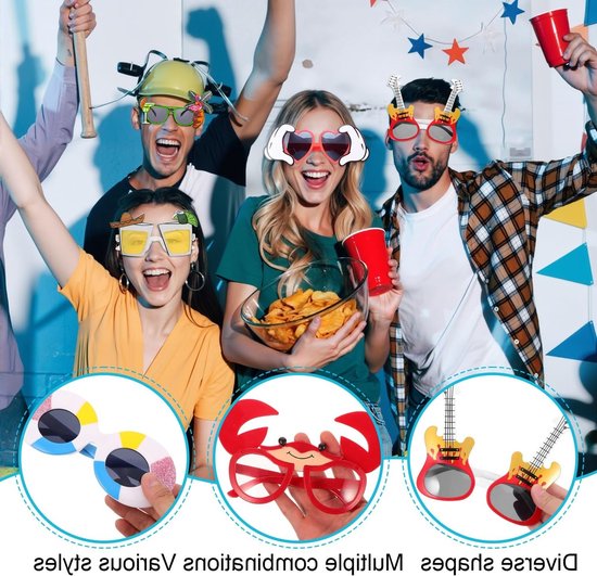 Unieke Hawaii geïnspireerde grappige zonnebrillen voor feesten, fotomomenten en accessoires voor kinderen en volwassenen — afbeelding 4