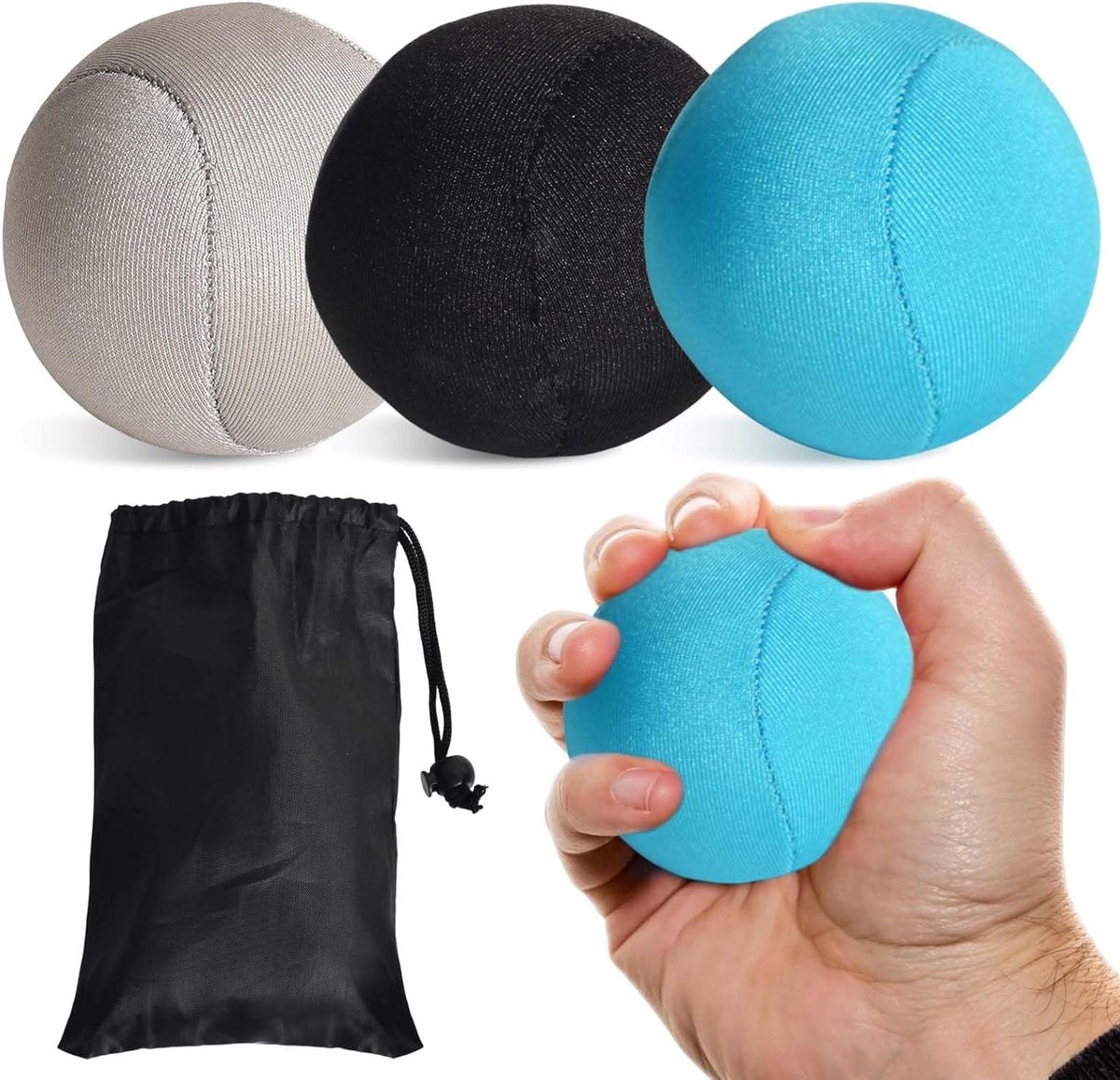 Anti-stress ballen set - 3 weerstandslevels - handtherapie - perfect voor revalidatie - ShopVlot