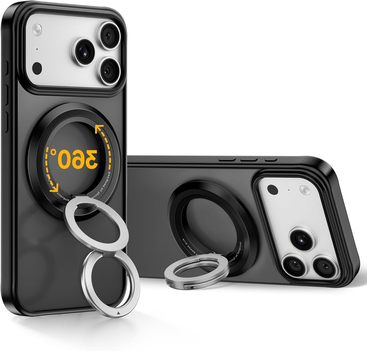 Phone Ring Holder Grip voor MagSafe, 360° Rotatie, Magnetische Telefoonstandaard Geschikt voor iPhone 12 13 14 15 16 17 Pro Max, Handige en Veilige Grip
