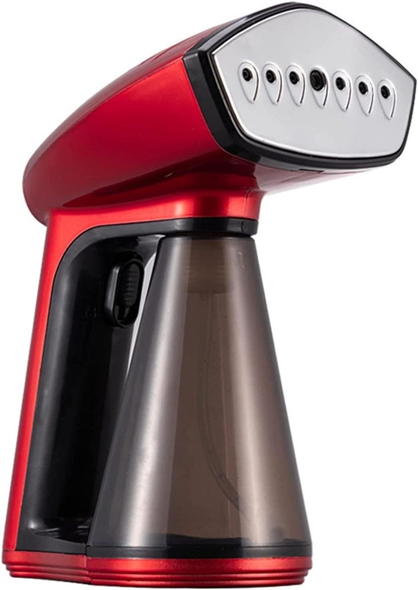 Handstrijkijzer - Stoomstrijkijzer Reisstrijkijzer - Kleding Kreukvrij Maken - Grote Stoomkop - 1500W - Rood