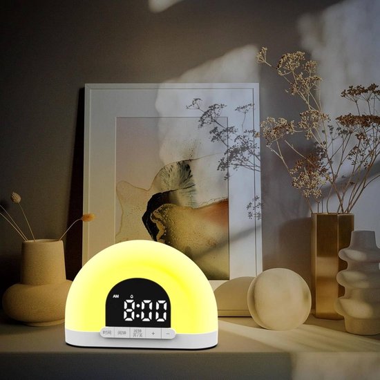 Wekker met Zonsopgang - Wake-up Light Zonlichtwekker - Rustig Wakker Worden - Simuleert Zonsopgang - N.v.t. - Wit — afbeelding 4