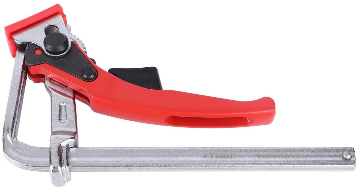 Dailygoody - OmGoods - Dailygoody - Rateltafelklem - Houtbewerkingsklem - Compact en stevig - Rood - Klemkracht tot 540 lbs - Ideaal voor hobbyisten en professionals - Inclu...