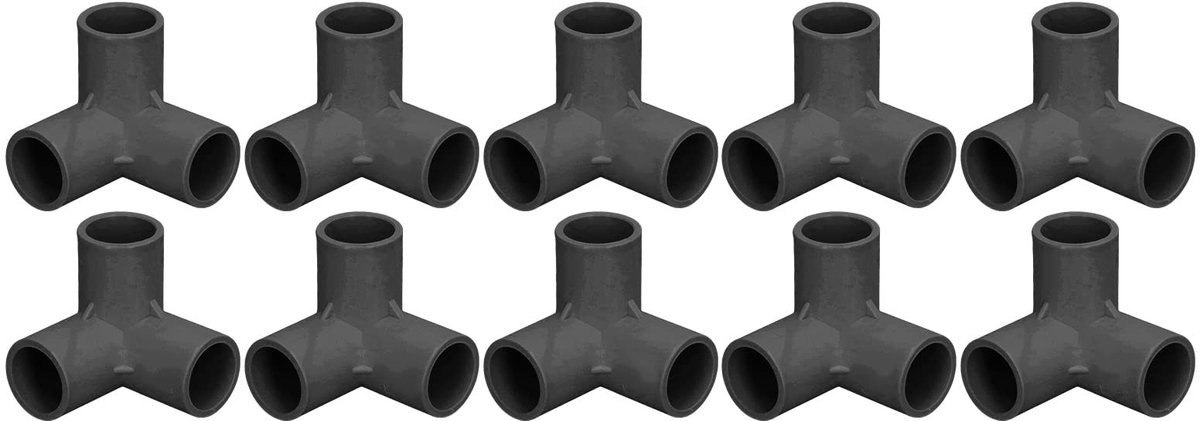 Dailygoody - 3-weg pijpfittingen - PVC elleboogfittingen - Ideaal voor waterleidingen - 25 mm binnendiameter - T-stuk connector - Geschikt voor meubel..