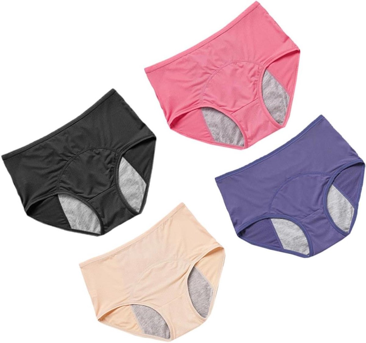Menstruatie Ondergoed - Period Broekjes - Comfortabel Beschermd - Ademende Stof - 4 stuks - Niet gespecificeerd