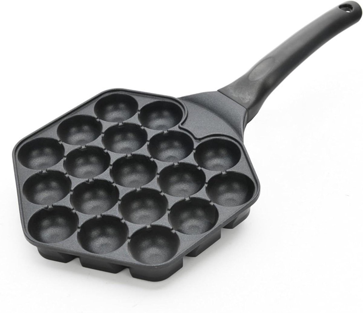 Japanse Balpan - Takoyaki Pan - Snacks Maken - 18 Holtes - 42.5 x 19.5 cm - Zwart