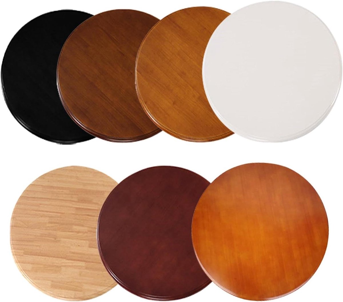 Draaibaar Houten Plateau - Draaitafel Serveerschaal - Gerechten Delen - 360 Graden Draaibaar - 60-100 cm - Houtkleur