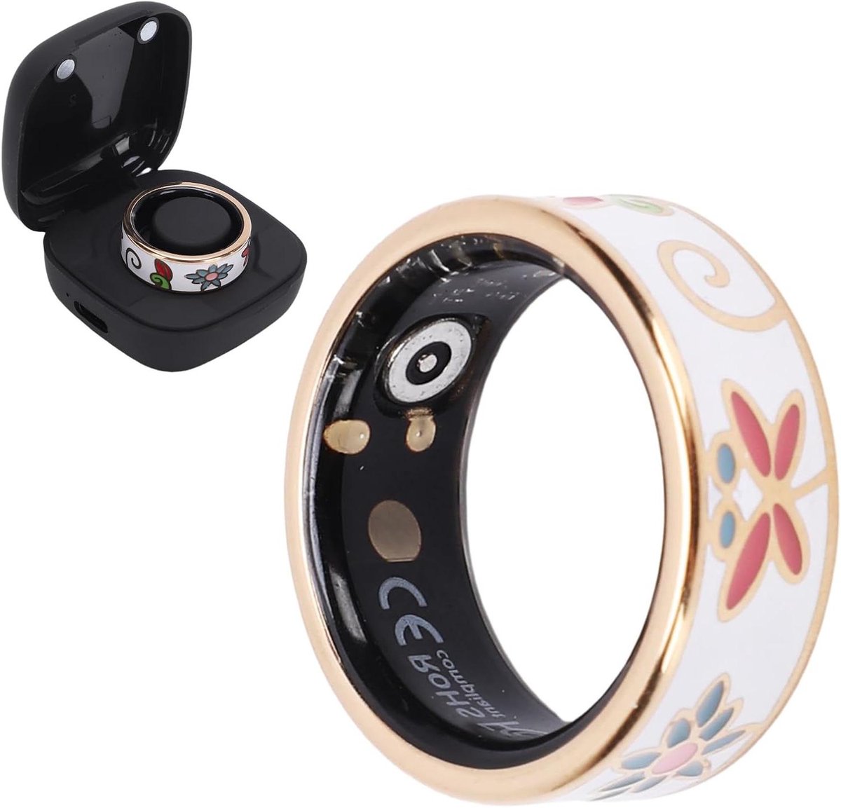 Slimme Ring - Fitness Tracker - Activiteiten Meten - IP68 Waterdicht - 17.3 mm - Zwart