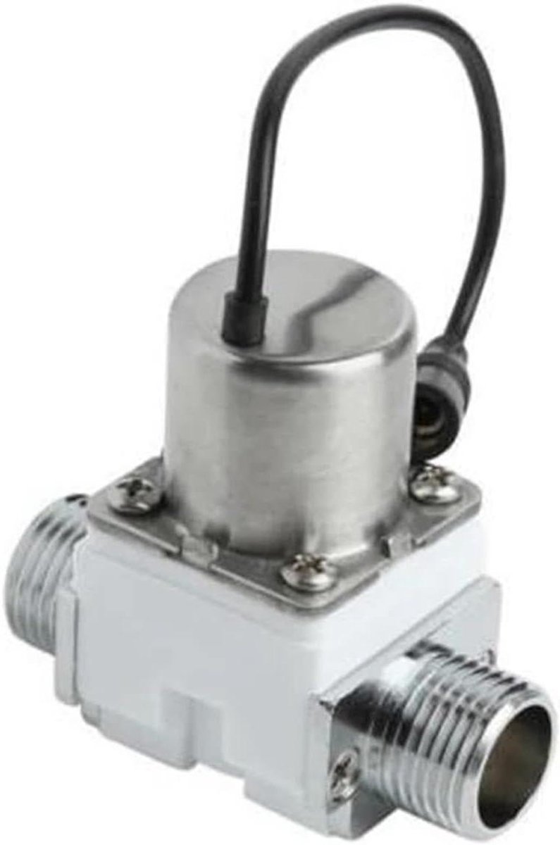 Elektrisch Waterventiel - Magneetventiel Kraan - Water Reguleren - Intelligente Hartslagsensor - G1/2 inch - Zilver