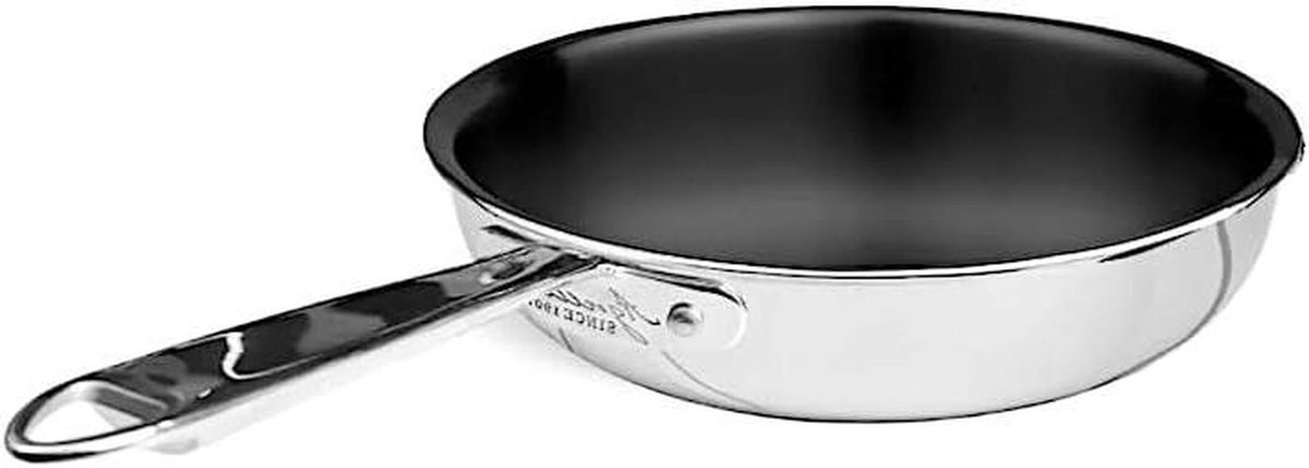 Koekenpan - Steelpan - Koken - 3-laags constructie - 24 cm - Zilver