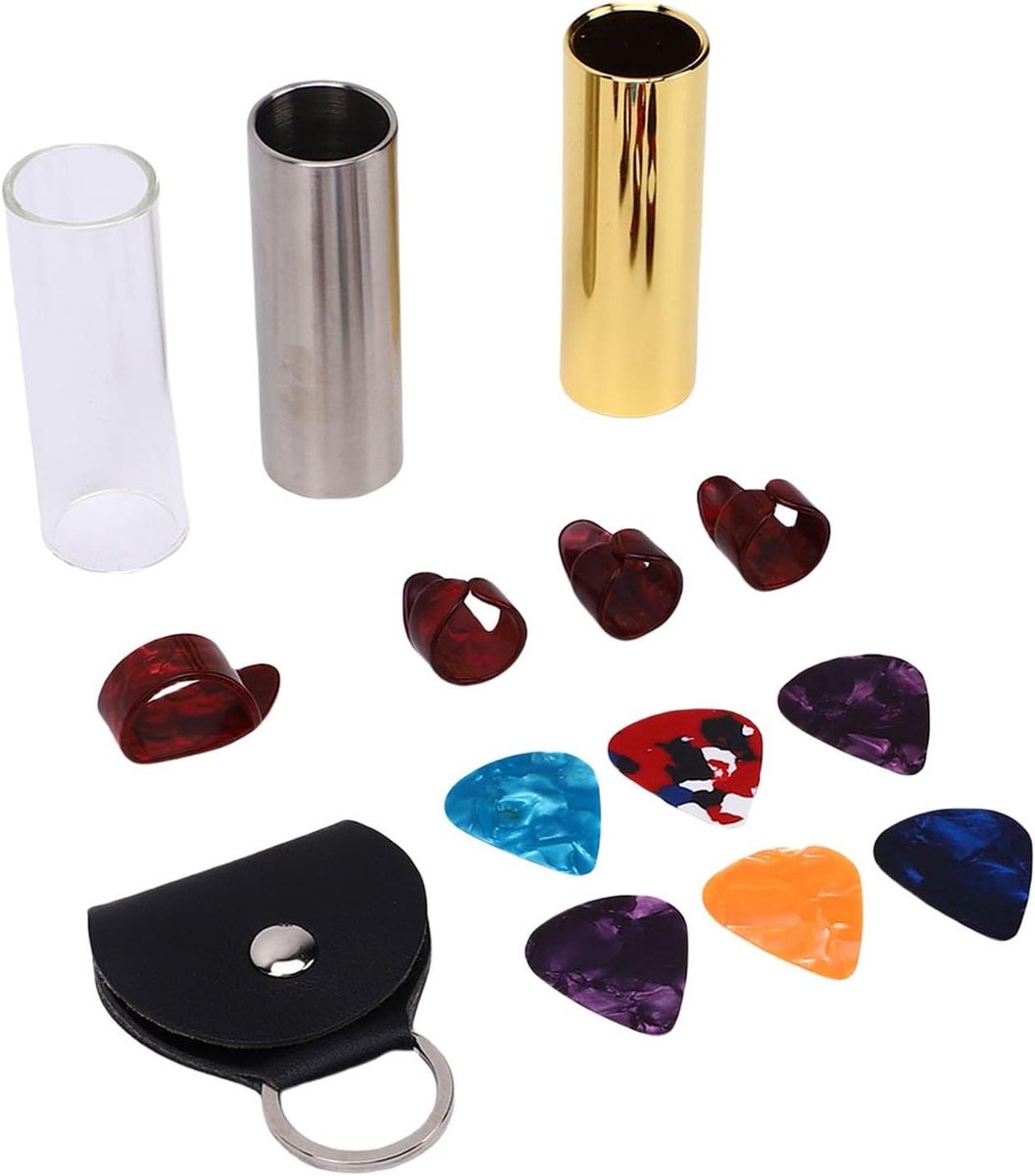 Gitaar Slide Set - Slide Accessoires - Muziek Maken - Multi-Materiaals - 70 Mm - Diverse Kleuren