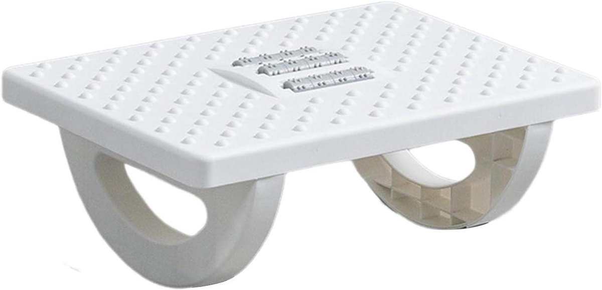 Voetensteun Bureau - Verstelbaar Onderstel - Comfortabel Zitten - Met Massage Rollers - 34 x 25 x 13 cm - Zwart