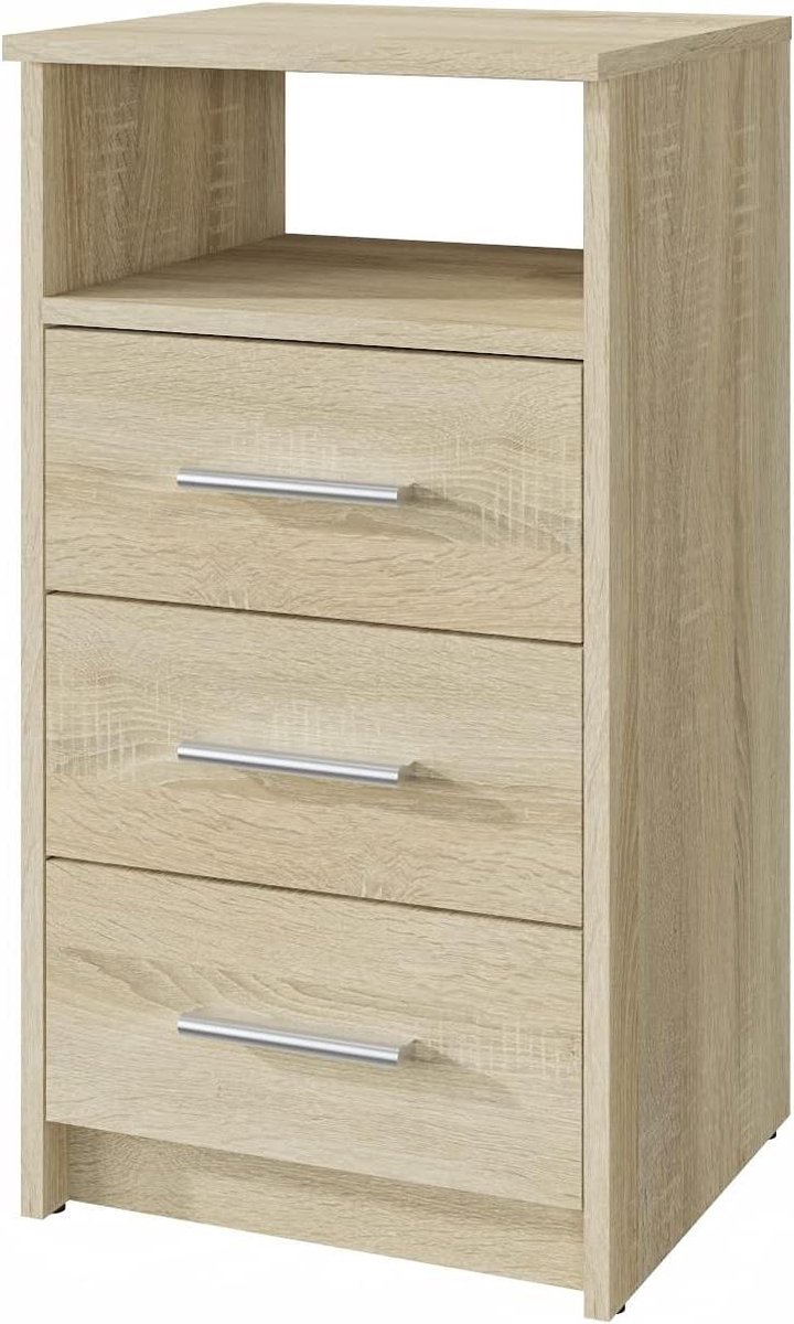 Ladekast - Opbergkast - Huis Organiseren - Klassieke look - H75xB40cm - Eiken