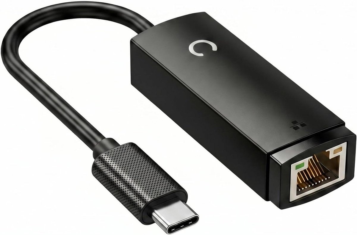 Netwerkadapter - Ethernet LAN - Internet Verbinden - Gigabit Snelheid - Compact Ontwerp - Zwart