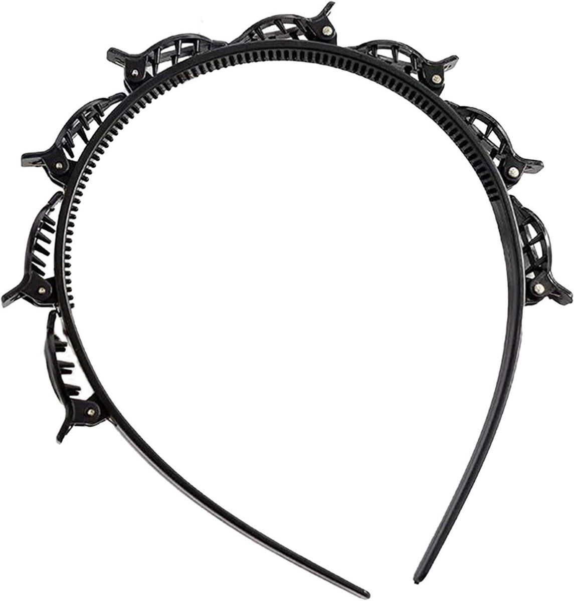 Hoofdband met Clips - Haaraccessoire Styling Tool - Kapsels Maken - Geoptimaliseerde Clip-Aansluiting - 15 x 15 x 1.5 cm