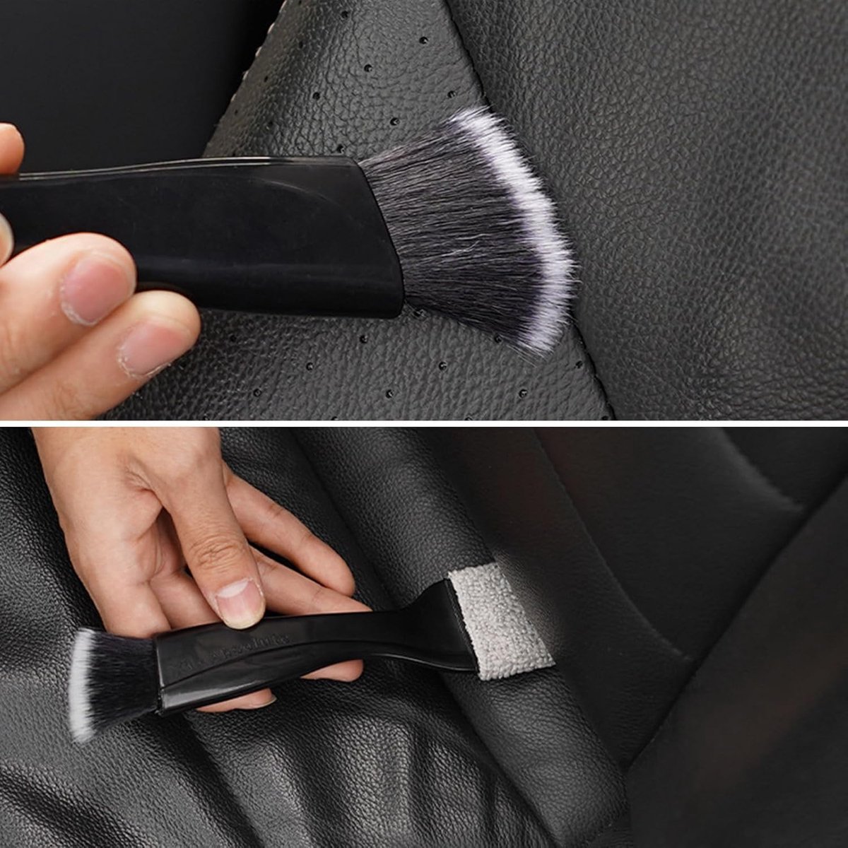 Auto Interieur Borstel - Dashboard Reiniger - Stofvrij Maken - Dubbele Kop Ontwerp - 21 x 4.7 cm - Niet gespecificeerd – foto 4