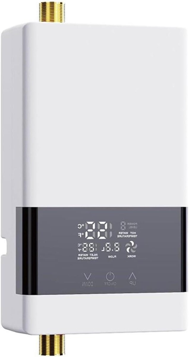 Doorstroomverwarmer Boiler - Elektrische Boiler - Direct Warm Water - LCD Temperatuurdisplay - 6000W - Wit