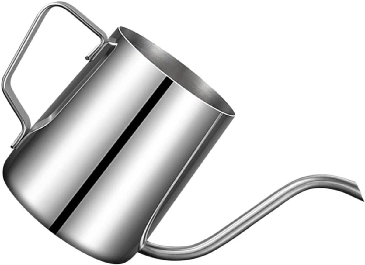 Draagbare Waterkoker - Theepot Koffiepot - Koffie Zetten - Met Handfilter - 250 Ml - Zilver