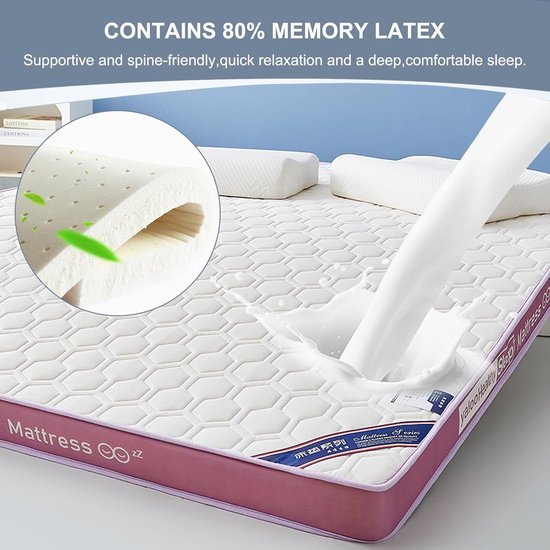 Japanse futonmatras - Vloerbed - Comfortabel slapen - 5-laags kern - 90 x 200 cm - A — afbeelding 5